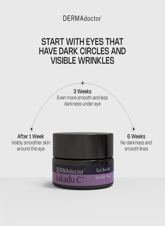 DERMAdoctor Vitamin C Under Eye Cream - Caffeine & Vitamin E | for Dark Circles, Bags Under Eyes, Wrinkles, Puffiness, Eye Fatigue, Dehydration - Anti-Aging Under-Eyes Vitamins & Moisturizer Soufflé - Image 4