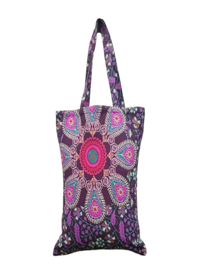 POSHMANDALA Women Reusable Shopping Grocery Classic Tote Bag with Pocket Shoulder Canvas Handbag Travel Bag Multi-Purpose Size 14X16 Inches - Image 2
