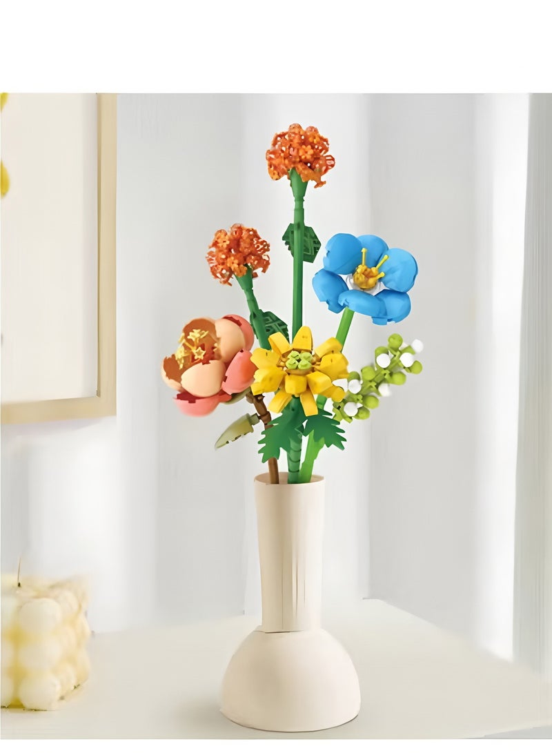 New Mini Blocks Flower Bouquet Building Sets Artificial Flowers Building Blocks Decoration Home 633 Pcs Botanical Collection3 Pcs Botanical Collection For Adults - Image 1
