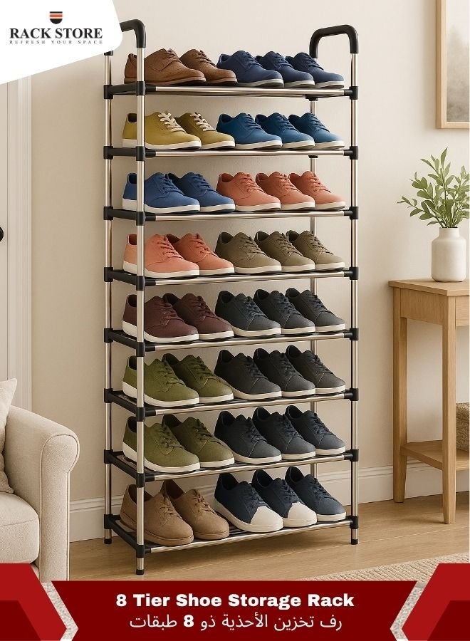 RACK STORE Shoe Rack Premium Stainless Steel Rack 8 Layer Shoe Rack - Image 1