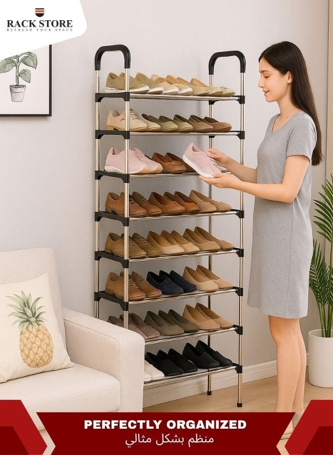 RACK STORE Shoe Rack Premium Stainless Steel Rack 8 Layer Shoe Rack - Image 3