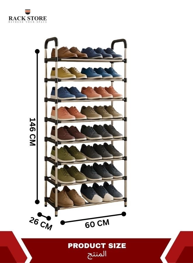 RACK STORE Shoe Rack Premium Stainless Steel Rack 8 Layer Shoe Rack - Image 2
