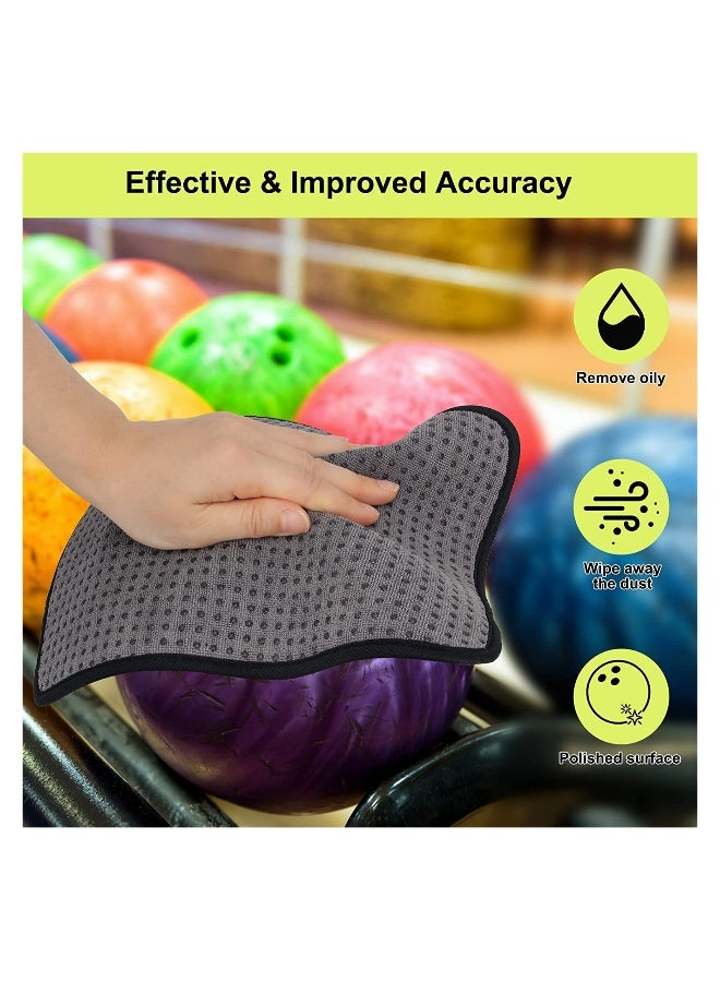 Generic (3-Pack) Microfiber Bowling Ball Towel - 10 Inches x 8 Inches Premium Quality Bowling Ball Shammy Pad with Easy-Grip Dots - Clean Bowling Ball from Dirt and Oil to Improve Grip and Precision - Image 4