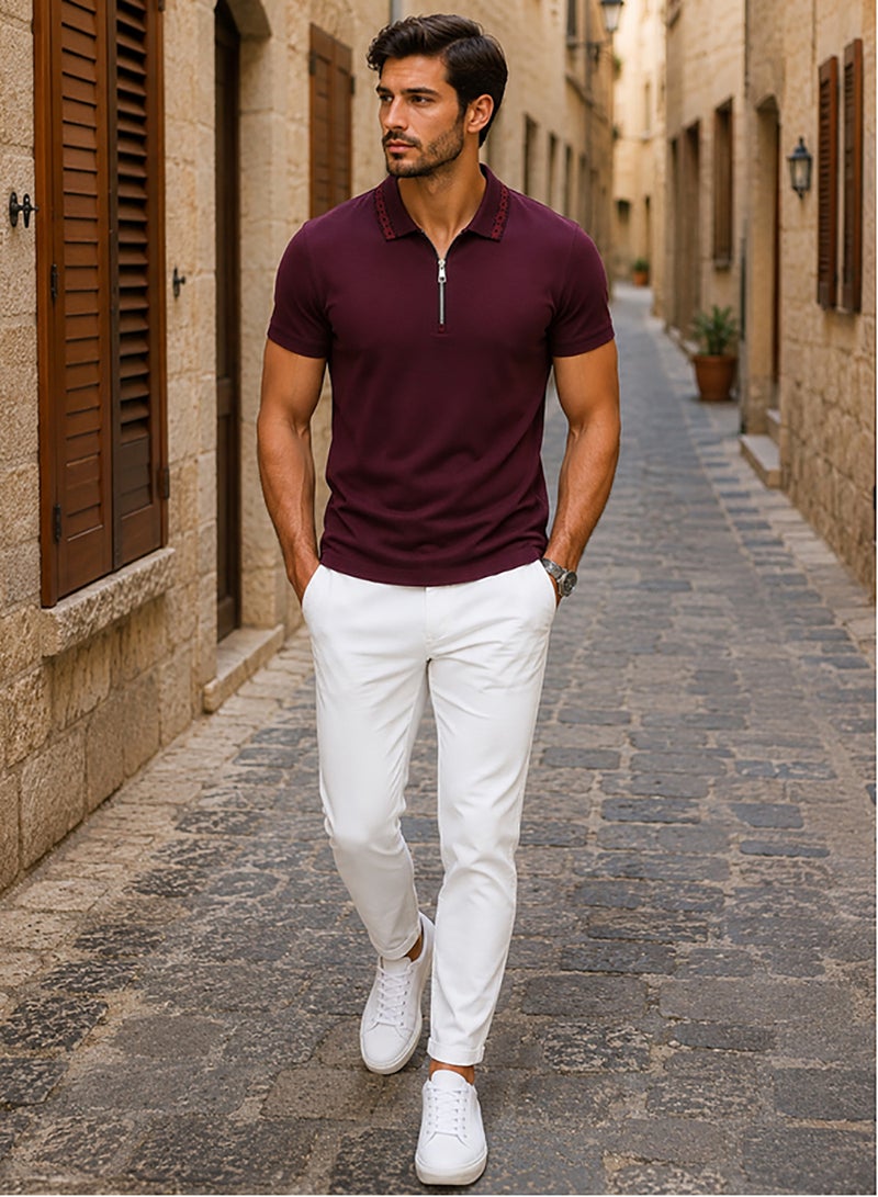 Hero Basic Pique Zipper Polo Shirt