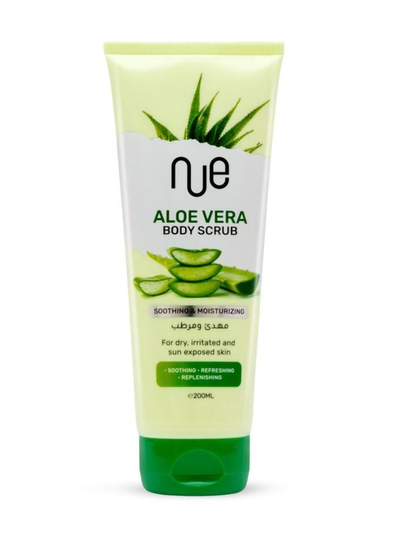 Nue Aloe Vera Soothing & Moisturizing Body Scrub for Dry and Sun Exposed Skin 200ML