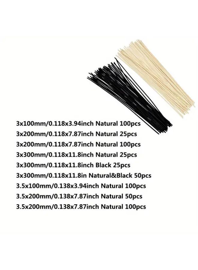 2x240mm 25 قطعة من أعواد الناشر المتموجة المصنوعة من الخيزران الخشبي، إعادة تعبئة للغرفة والمكتب - Image 4