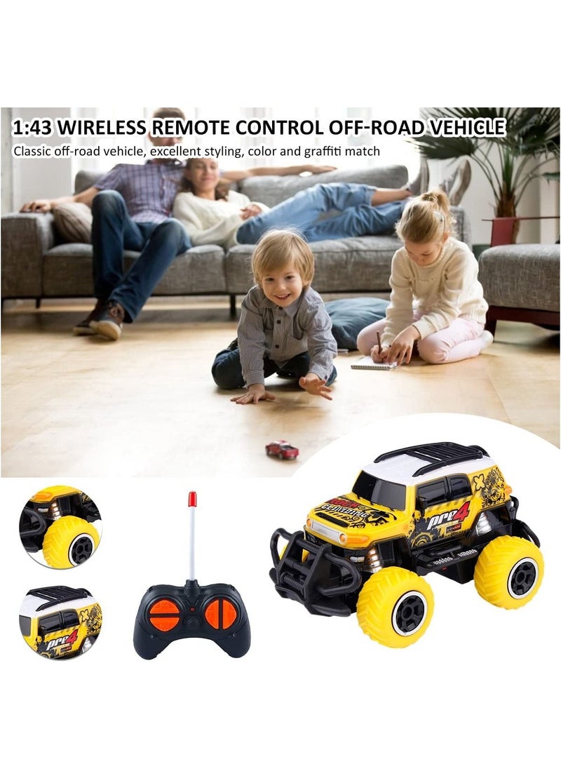 Swift Mini RC Remote Control Car Toy  for Kids, Boys and Girls with 1:43 Scale, Toy for Toddlers and Kids, 3 to 8 Years Old Yellow  - Image 4