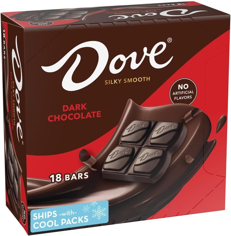 Dove علبة دوف شوكولاتة داكنة 18 قطعة - Image 1
