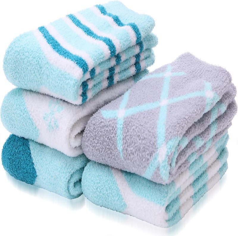 ANTSANG Fuzzy Socks for Women, Fluffy Warm Soft Slipper Socks for Winter & Home, Ideal for Teen Girls - Image 1