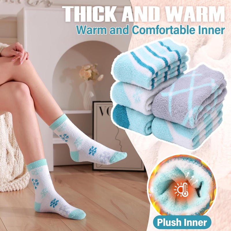 ANTSANG Fuzzy Socks for Women, Fluffy Warm Soft Slipper Socks for Winter & Home, Ideal for Teen Girls - Image 3