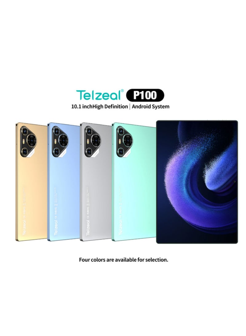 تابلت P100 بشاشة 10.1 بوصة، يعمل بنظام أندرويد 13، مع شبكة واي فاي 5G وشريحتي اتصال، وذاكرة وصول عشوائي (RAM) سعة 8 جيجابايت، وذاكرة قراءة فقط (ROM) سعة 512 جيجابايت، وبطارية عالية السعة 8000 مللي أمبير/ساعة، ولوحة مفاتيح وماوس لاسلكيين، باللون الأزرق