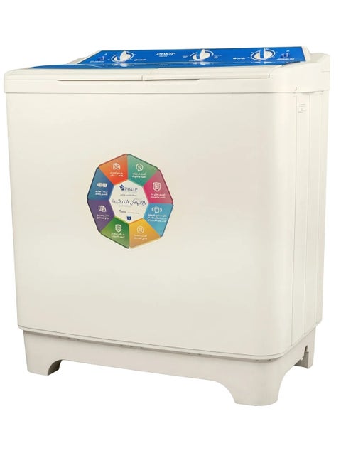 half-automatic washing Machine, with two tubs, 10 kg Capacity, 2 programs, Waterproof control panel, WMH10