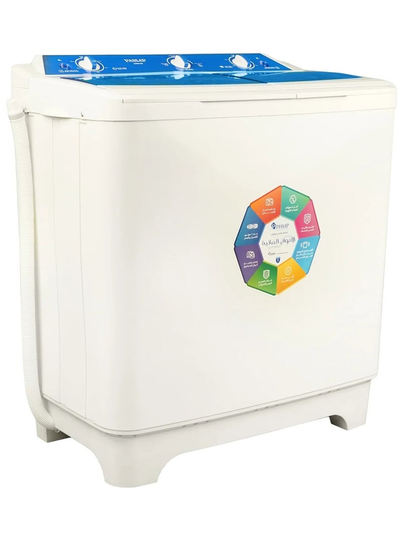 passap - half-automatic washing Machine, with two tubs, 10 kg Capacity, 2 programs, Waterproof control panel, WMH10 - Image 1