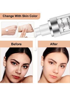 MISS OCEAN 30ml Tlm Foundation Color Changing, TLM Colour Changing Foundation Makeup, BB Cream Base Nude Face Liquid Concealer Cover, Flawless Colour Changing Warm Skin Tone (2PACK)  - Image 5
