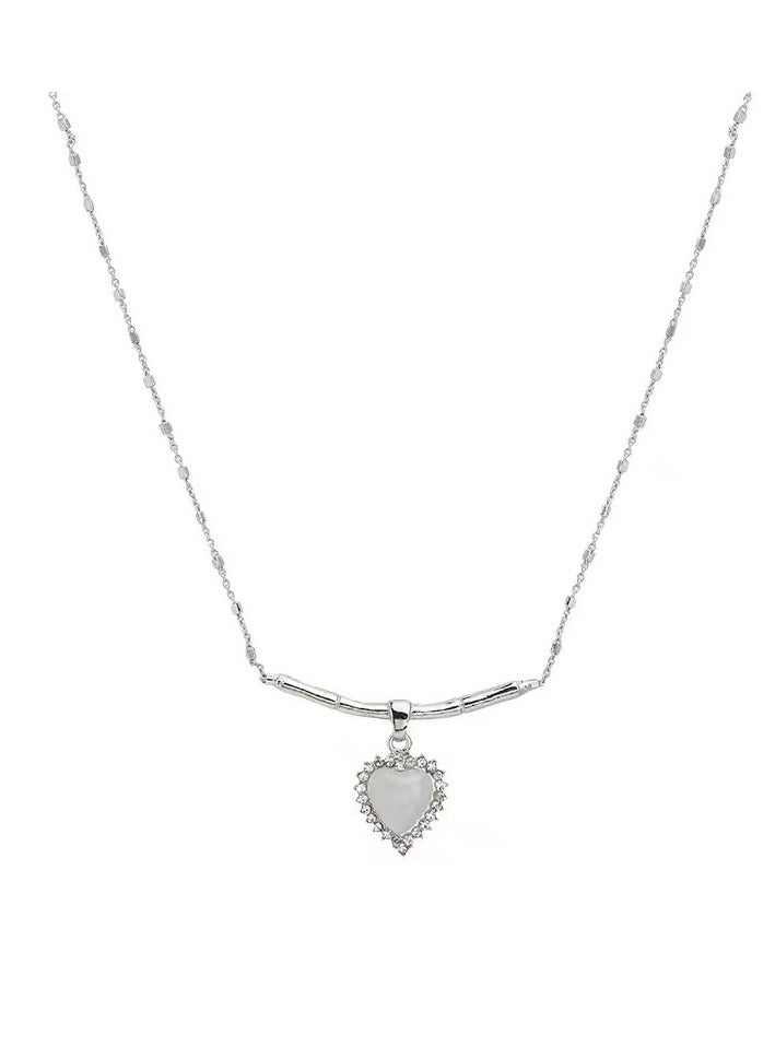 Goolsky Sweet & Edgy Heart Necklace for Women – Dainty Zircon Pendant, Y2K Luxury Aesthetic, Trendy Layered Choker for Summer  - Image 3