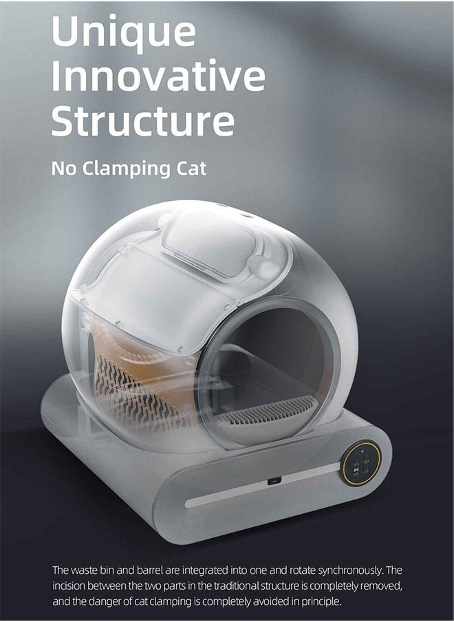 Self Cleaning Cat Litter Box No Scooping Automatic Litter Box with APP Control 65L Large Capacity Pet Toilet - pzsku/Z011150396F5DBF363404Z/45/_/1732175278/29d21477-e48a-4342-b285-774fe429a099