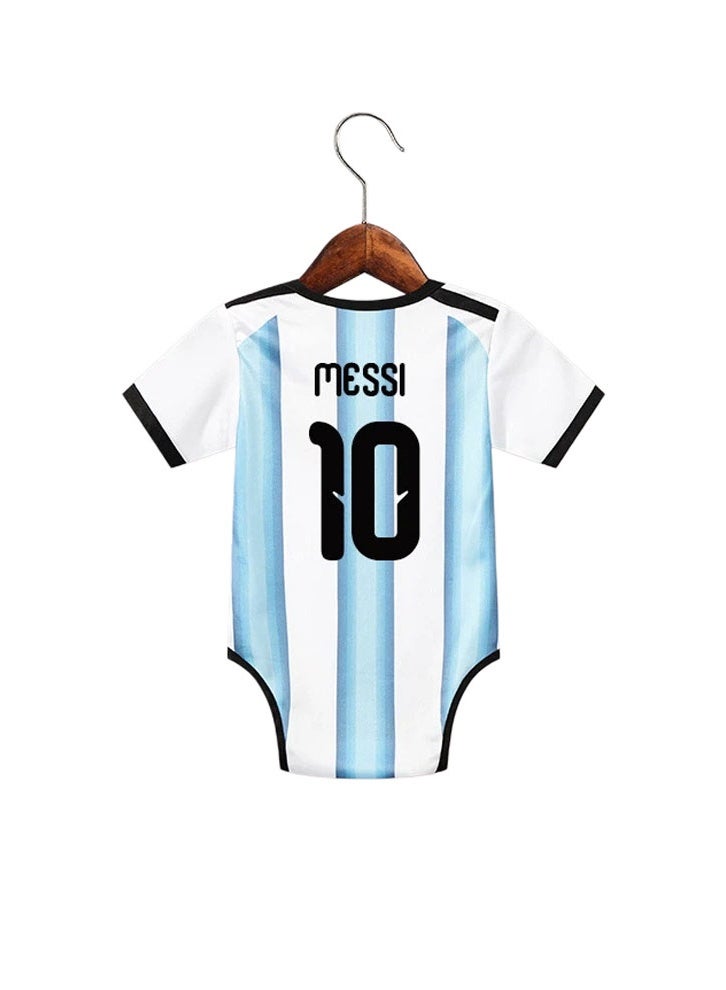 2026-2027 baby football uniform Argentina home #10 MESSI baby romper baby one-piece suit suitable for 6-18 months old baby - Image 1