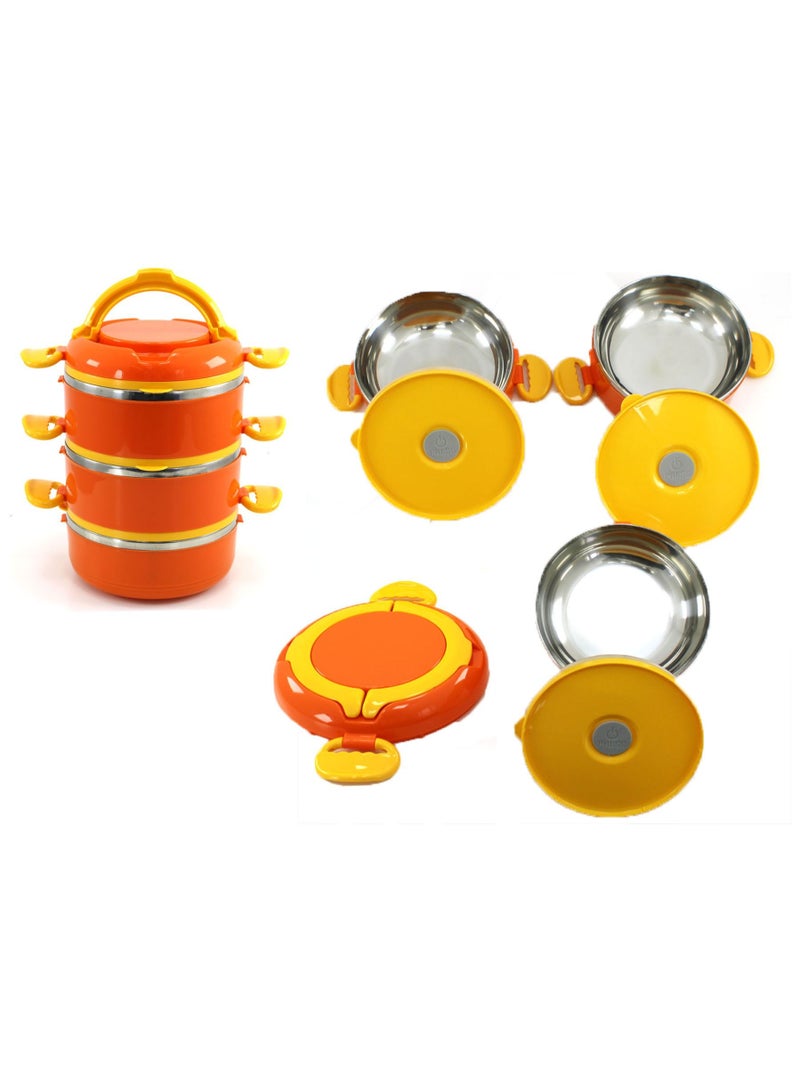 Bento Box Lunch Box Thermal Leak Proof BPA Free Stainless Steel Lunch Box For Kids & Adults 3 Layar  - Image 3