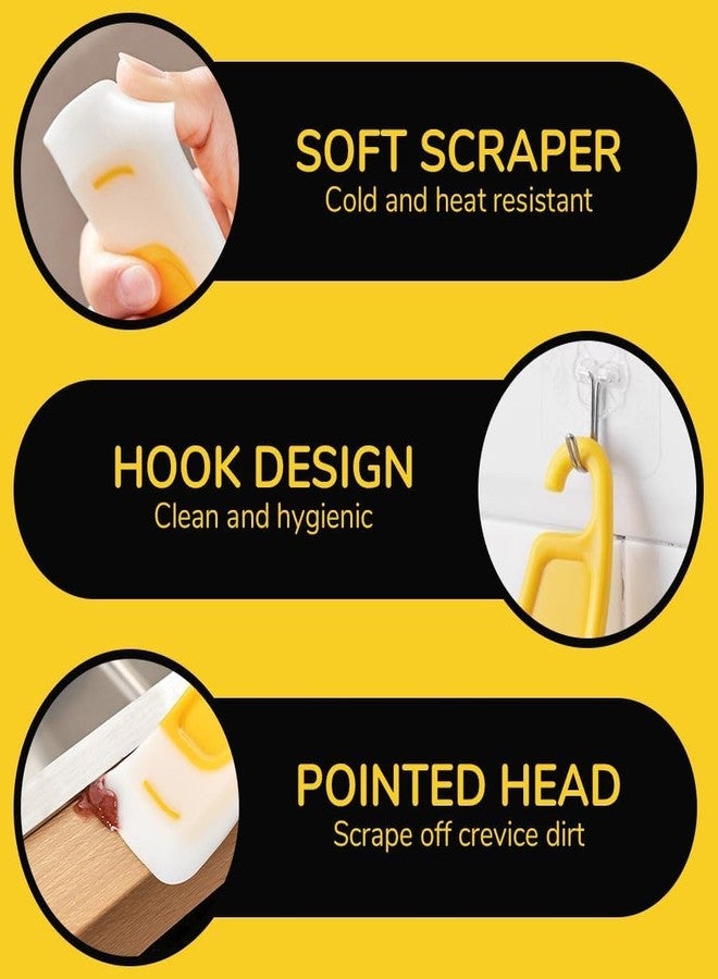 Newvent® 5Pcs Silicone Dish Cleaning Scraper | Small Silicone Pan Scraper | Non-Stick Kitchen Scraper | Reusable Dish Washing Spatula Scraper | Non-Scratch Kitchen Cleaning Scraper, Food Scraper - Image 5