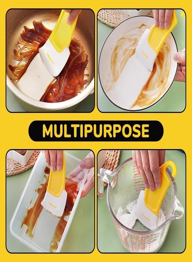 Newvent® 5Pcs Silicone Dish Cleaning Scraper | Small Silicone Pan Scraper | Non-Stick Kitchen Scraper | Reusable Dish Washing Spatula Scraper | Non-Scratch Kitchen Cleaning Scraper, Food Scraper - Image 3