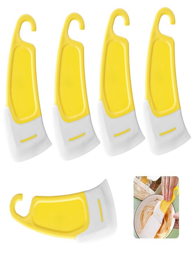 Newvent® 5Pcs Silicone Dish Cleaning Scraper | Small Silicone Pan Scraper | Non-Stick Kitchen Scraper | Reusable Dish Washing Spatula Scraper | Non-Scratch Kitchen Cleaning Scraper, Food Scraper - Image 1