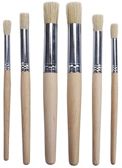 Y&D Acrylic Paint Brush, Chalk Brushes, Painting Round Brushes Chip with Wood Handle for Watercolor Oil  - Image 1