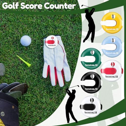 Frienda 6 Pieces Golf Stroke Counter Clicker Mini Golf Score Counter Simple Attachment Scorekeeper up to 12 Shots Score with One Touch Reset Clip(Multicolor) - Image 3