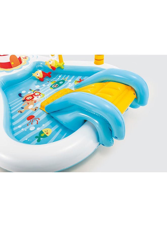 INTEX Unique Design Water Slide Play Center Inflatable Swimming Fishing Pool - Image 4