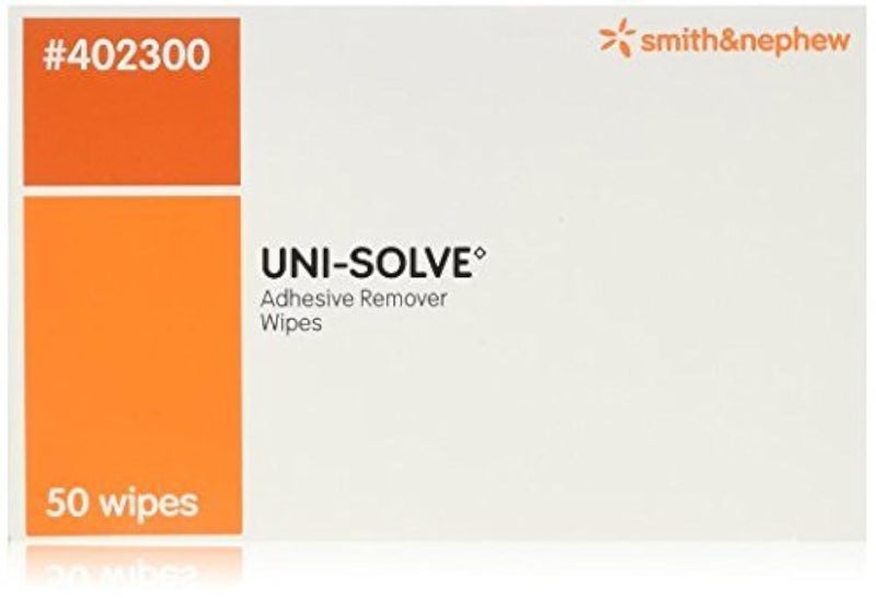 مناديل إزالة اللاصق Uni-Solve [402300] علبة 50 قطعة (عبوة من 3 علب)