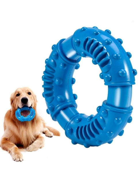 Dog Chew Toys for Aggressive Chewers Large Breed, Non-Toxic Natural Rubber Indestructible Dog Toys, Tough Durable Puppy Chew Toy for Medium Large Dogs - Fun to Chew, Chase and Fetch(Blue)
