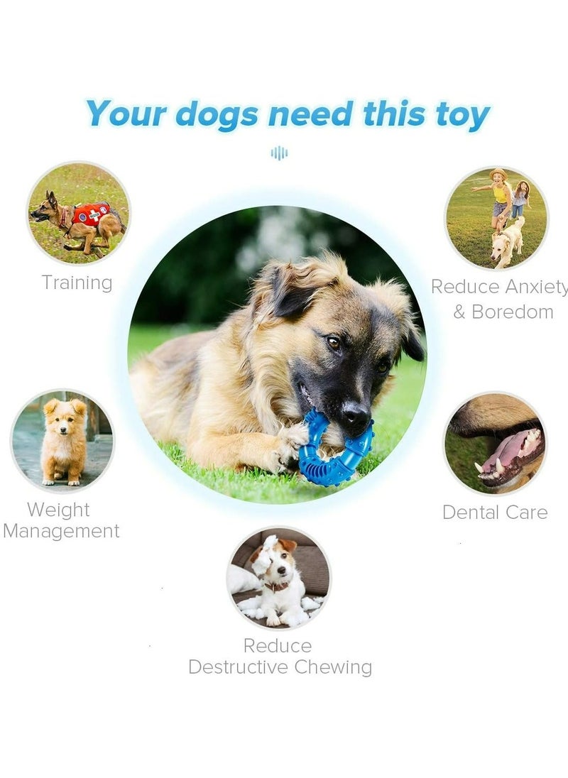 Generic - Dog Chew Toys for Aggressive Chewers Large Breed, Non-Toxic Natural Rubber Indestructible Dog Toys, Tough Durable Puppy Chew Toy for Medium Large Dogs - Fun to Chew, Chase and Fetch(Blue) - Image 1