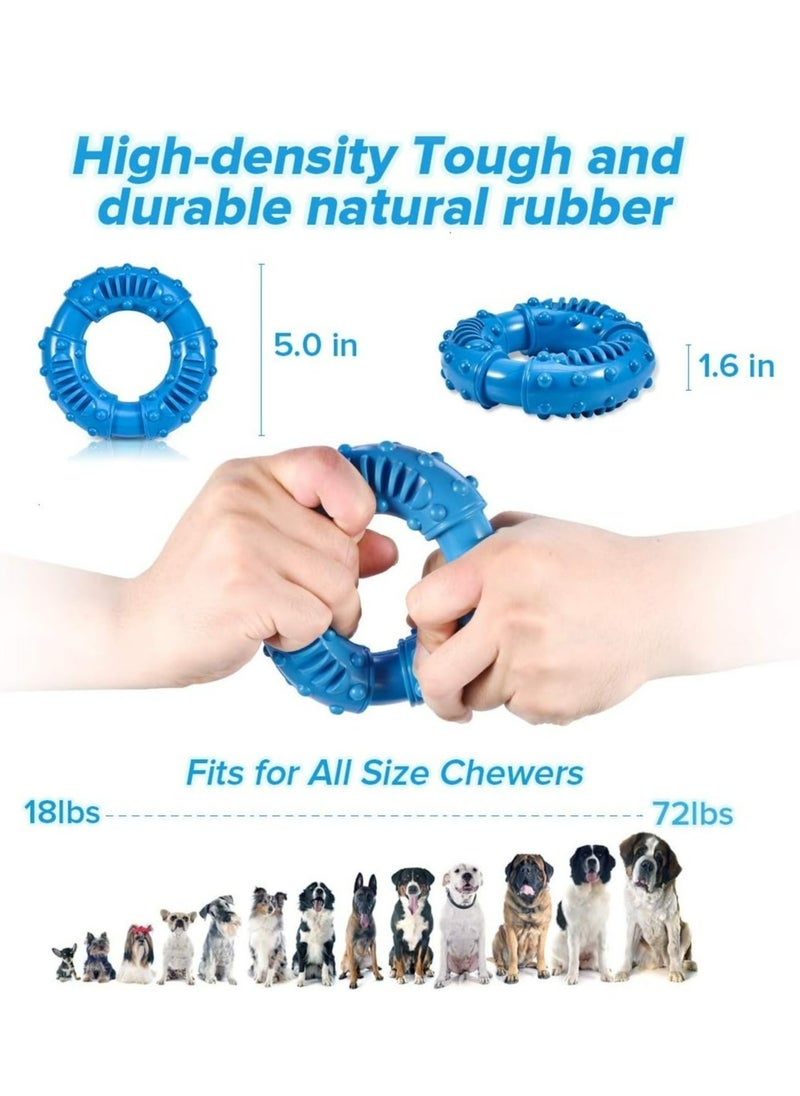 Generic - Dog Chew Toys for Aggressive Chewers Large Breed, Non-Toxic Natural Rubber Indestructible Dog Toys, Tough Durable Puppy Chew Toy for Medium Large Dogs - Fun to Chew, Chase and Fetch(Blue) - Image 1