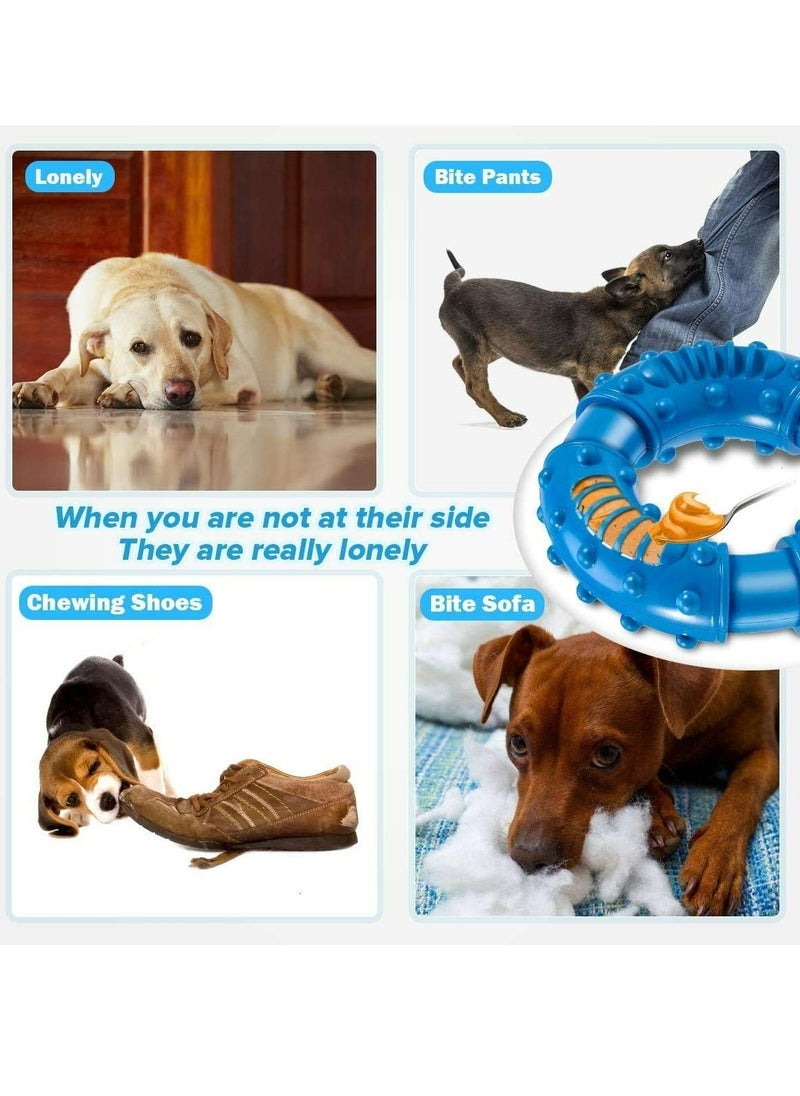 Generic - Dog Chew Toys for Aggressive Chewers Large Breed, Non-Toxic Natural Rubber Indestructible Dog Toys, Tough Durable Puppy Chew Toy for Medium Large Dogs - Fun to Chew, Chase and Fetch(Blue) - Image 1