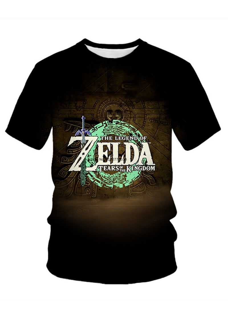 Game Zelda Breath of the Wild 3D digital printing personalized breathable children's T-shirt  - Image 1