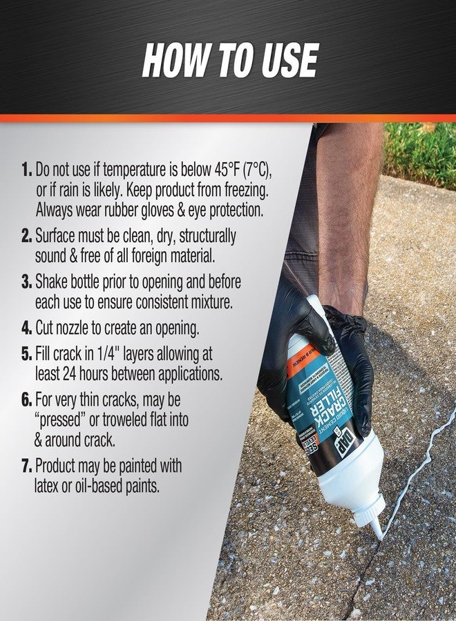 DAP 37584 Liquid Cement Crack Filler, 1 quart, Gray - Image 3