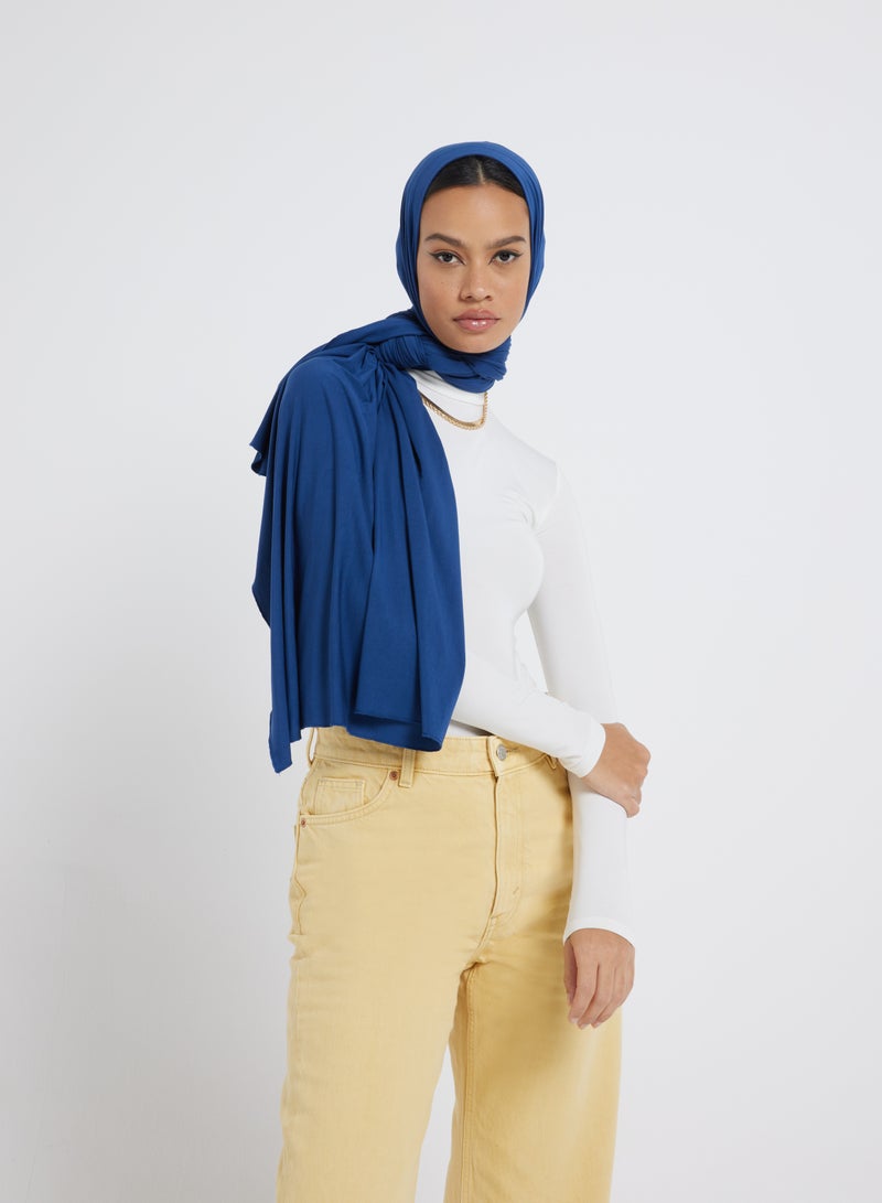 MODEST BEYOND Organic Bamboo Jersey Hijab - Navy  - Image 3