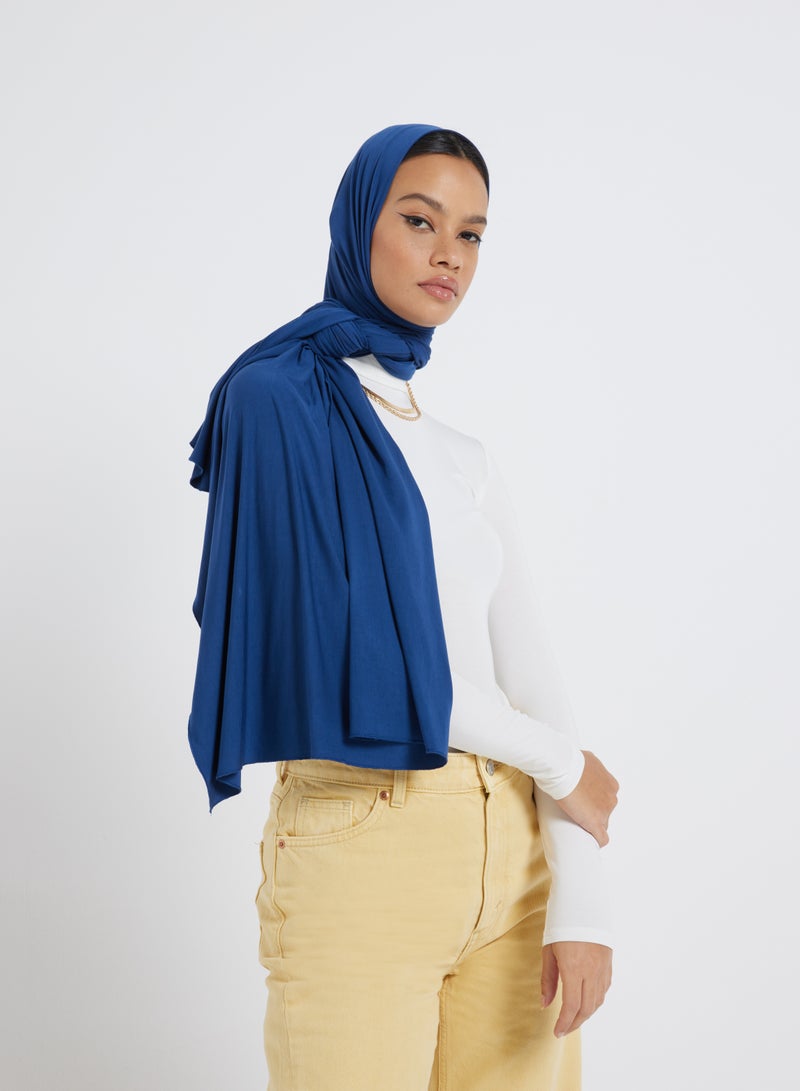 MODEST BEYOND Organic Bamboo Jersey Hijab - Navy  - Image 4
