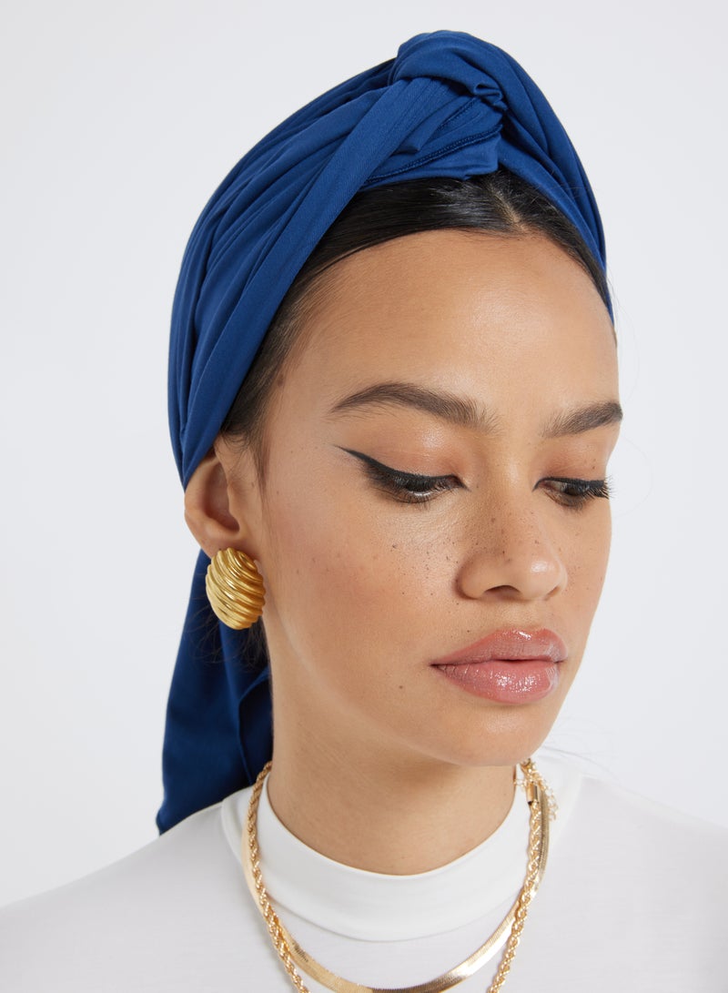 MODEST BEYOND Organic Bamboo Jersey Hijab - Navy  - Image 2