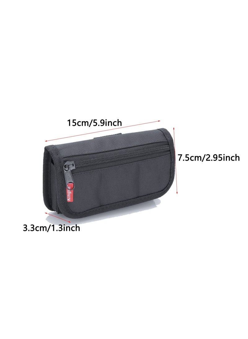 Captaintech Small Camera Battery Bag Pouch Holder Case Camera Battery Waist Bag Suitable for AA Battery and SD Card Holder Memory Card Case - Image 1