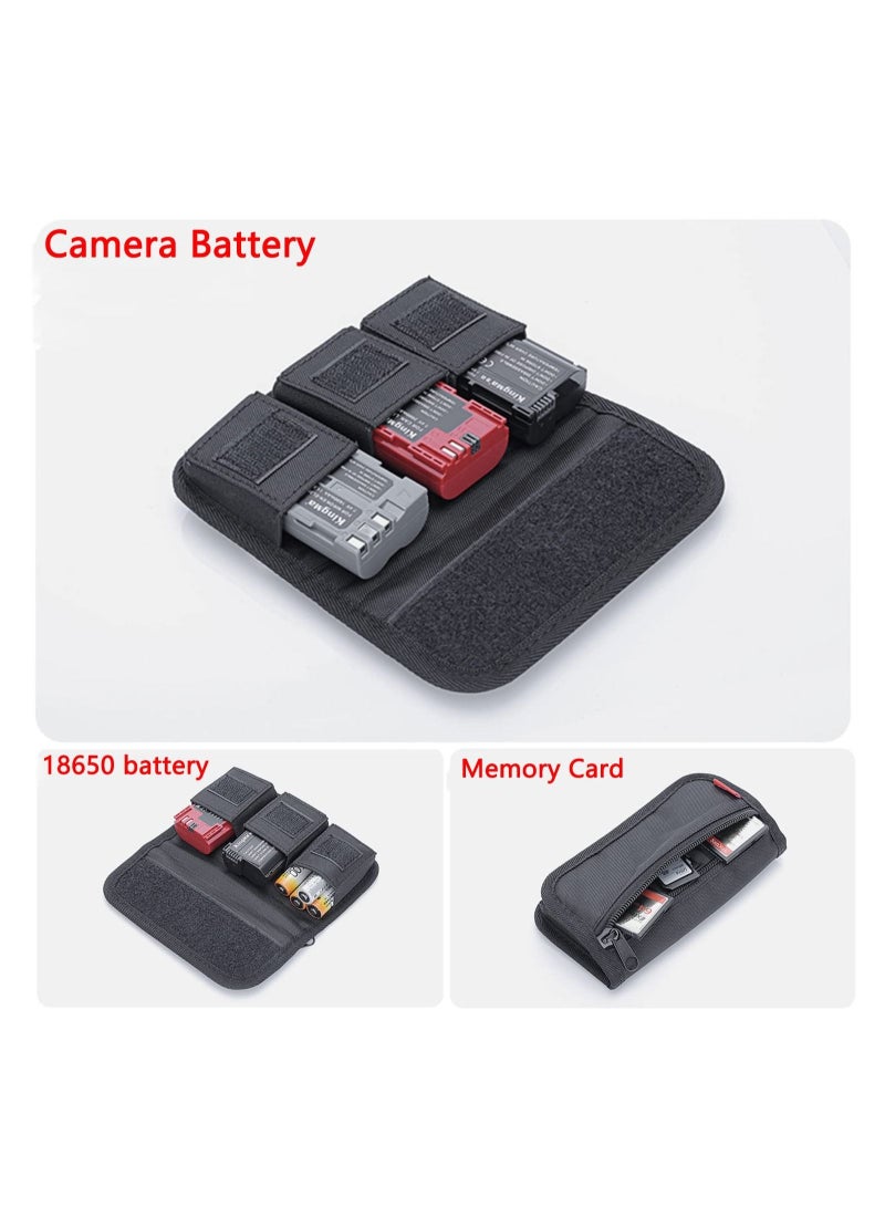 Captaintech Small Camera Battery Bag Pouch Holder Case Camera Battery Waist Bag Suitable for AA Battery and SD Card Holder Memory Card Case - Image 3