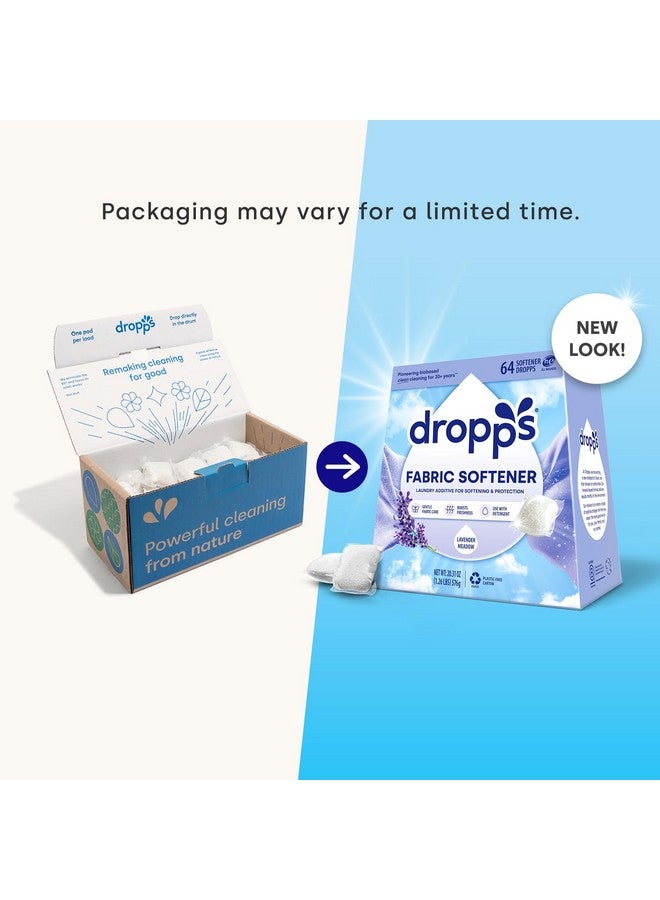 Dropps Laundry Fabric Softener Pods, Lavender Meadow (32 Pods) - Laundry Additive for Softening & Protection - HE Compatible Mineral Based Ingredients Laundry Supplies - Image 1