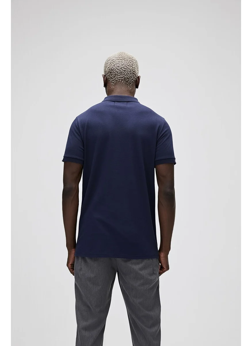 Bad Bear Men's DARK BLUE Polo Neck T-shirt