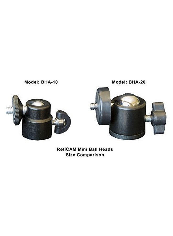 RETICAM Mini Ball Head Bha20 Metal Ballhead 360° Pan 90° Tilt Tripod Mount Bha20 Aluminum - Image 5