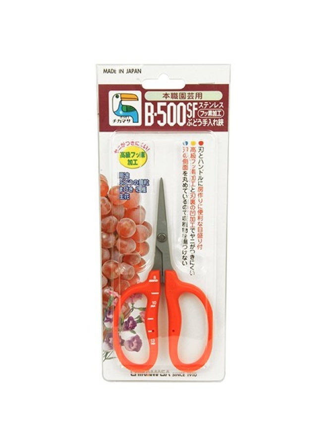 CHIKAMASA B-500SF Stainless steel Fluorine Treated Grape Care Shears - Image 2