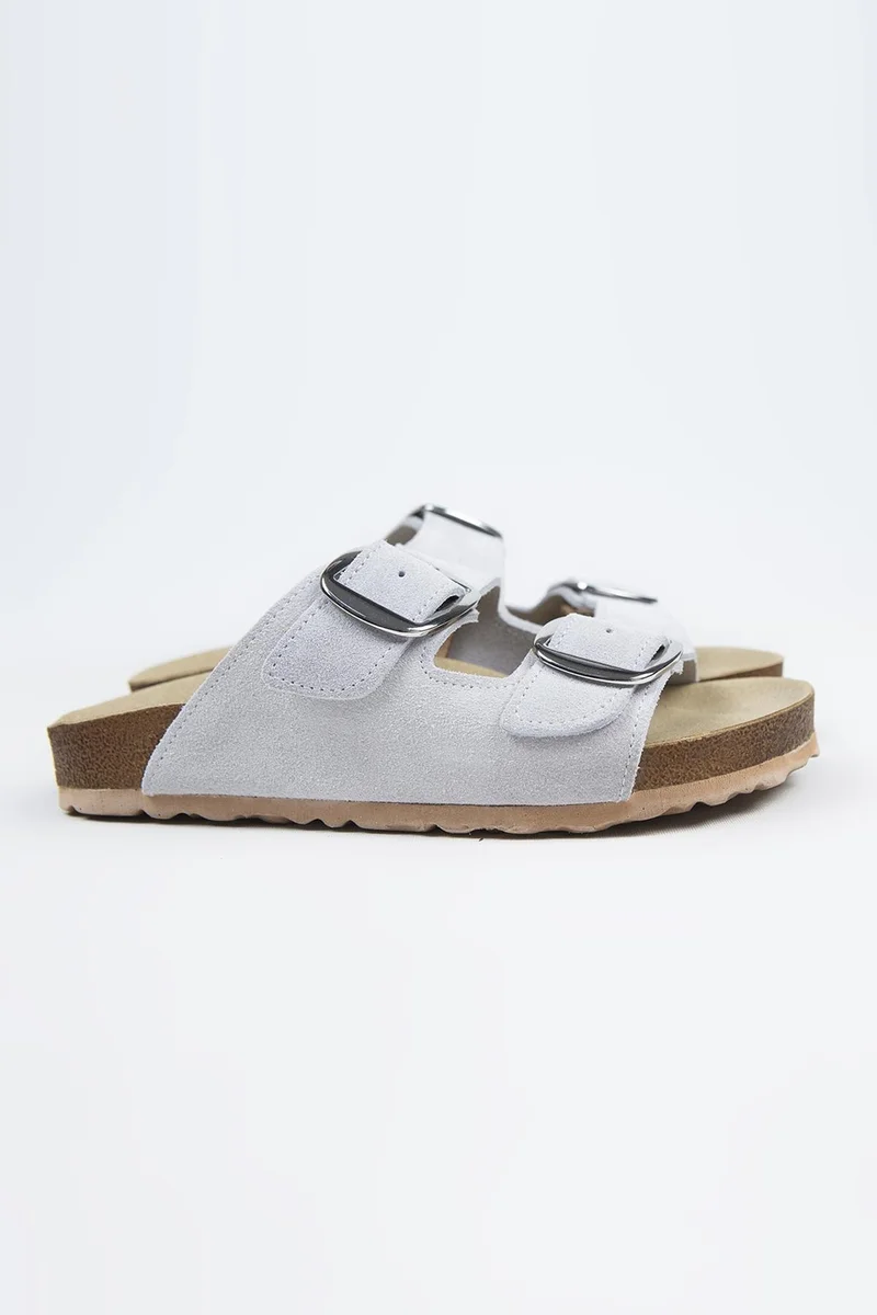 مانجيرو حقيبة مانيجيرو إيرين النسائية، رمادية اللون، بإبزيم فضي مزدوج