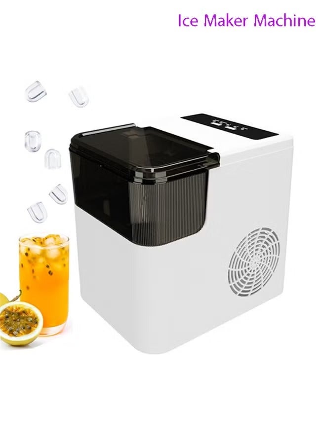 Rabos Portable Automatic Ice Maker,Ice Maker,Self-Cleaning Ice Maker,9 Cubes in 6 Mins, 26lbs/24Hrs, 2 Sizes of Bullet Ice for Home Kitchen Office Bar Party - Image 3