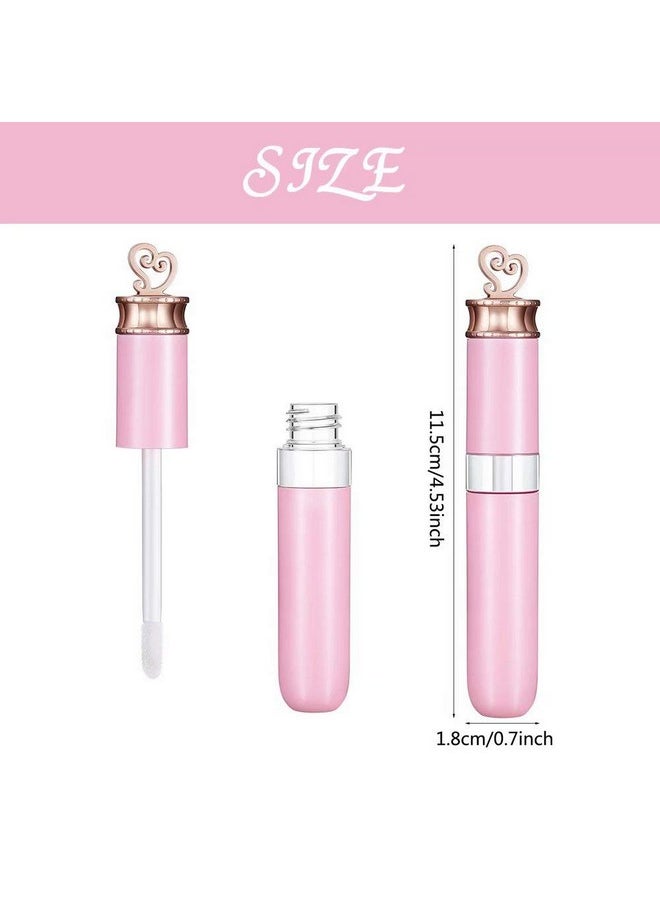 10 Pcs Empty Lip Gloss Tubes With Brush Wand Refillable Lip Oil Bottles Bulk Lip Balm Split Containers With 10 Rubber Stoppers For Diy Lip Glaze Make Up Sample 6Ml 11.5X1.8Cm