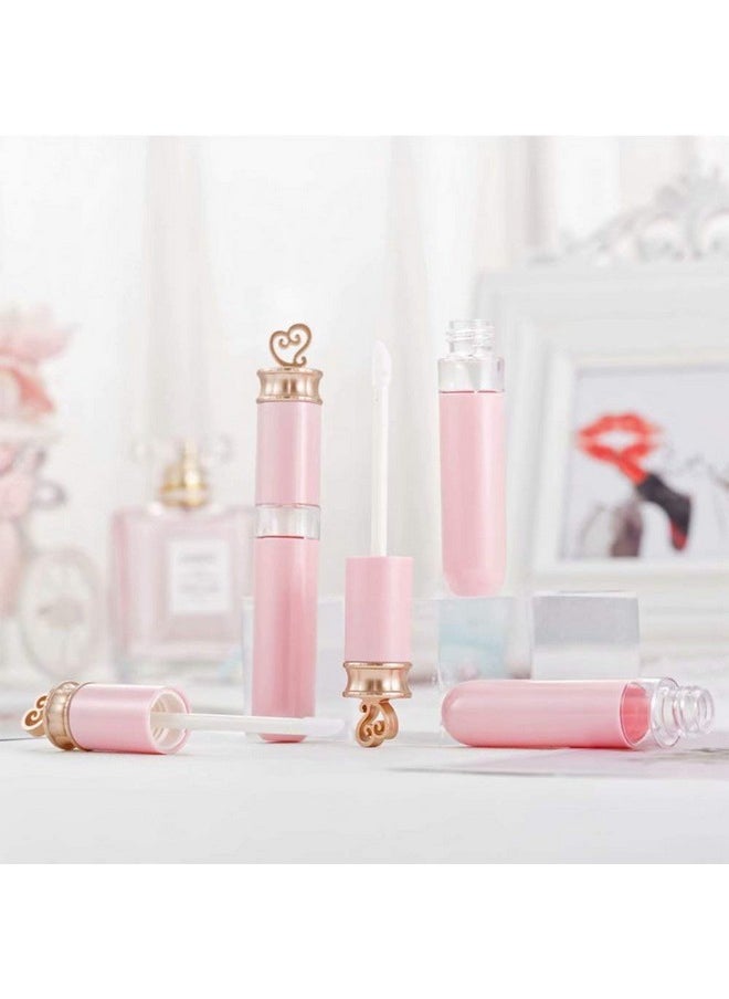10 Pcs Empty Lip Gloss Tubes With Brush Wand Refillable Lip Oil Bottles Bulk Lip Balm Split Containers With 10 Rubber Stoppers For Diy Lip Glaze Make Up Sample 6Ml 11.5X1.8Cm
