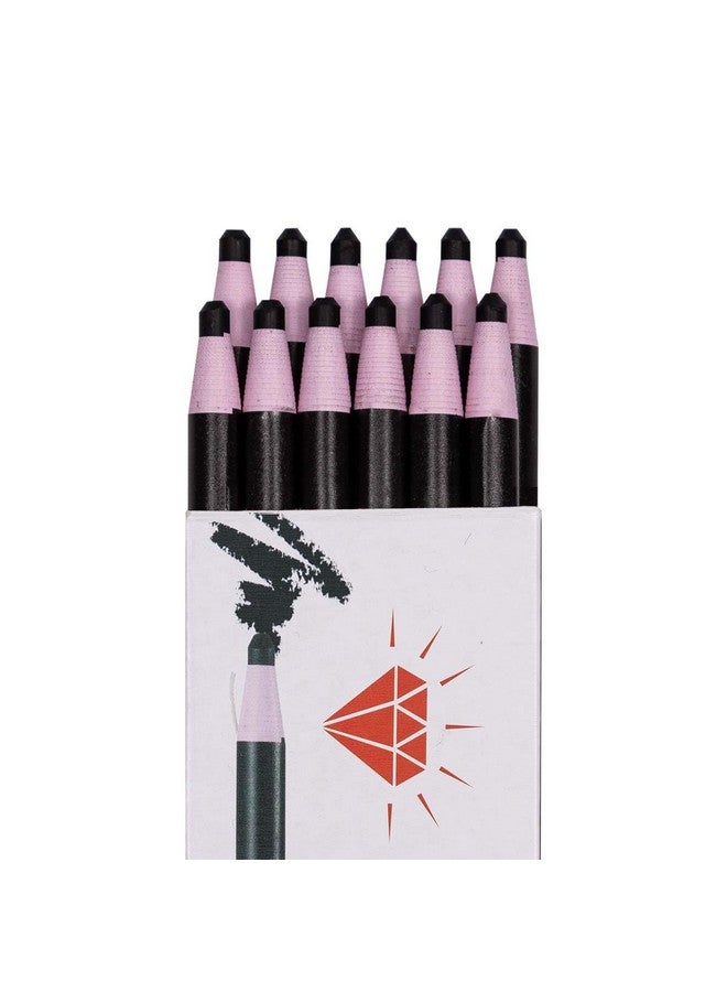 Diamond Dotz Diamond Peel Off China Markers/Grease Pencils For Glass Cellophane Vinyl Metal Etc. (12 Pencils) (Black) - Image 1