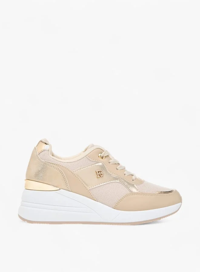 Flora Bella By Shoexpress Women Panelled Sneakers with Lace-Up Closure